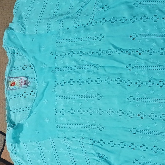 Johnny Was Eyelet Lace Tunic Top 2X - Picture 5 of 9
